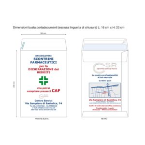 Busta raccogli scontrini Csr Roma